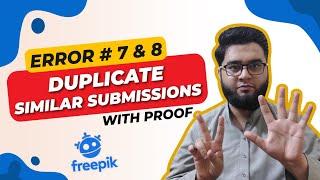 Duplicate and Similar submission rejection issue on freepik contributor account in Urdu