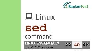 Linux sed command summary with examples