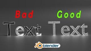 Blender - Quick Text Topology Fix