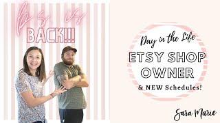 He's BACK!!! | Day in the Life of An Etsy Sticker Shop Owner | Sara Marie Stickers |