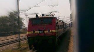 Dust raiser twin tone honking Bhagalpur bound Anga express overtakes Vishakha