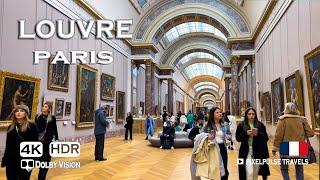 Louvre Museum Walkig Tour | Echoes of Eternity | with captions [4K HDR]