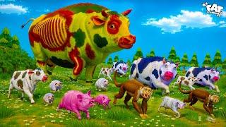 Chubby Zombie Cow's Rampage: Farm Animals Epic Rescue Adventure | Funny Animals Cartoons