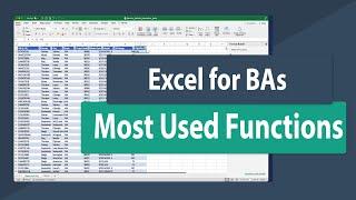 How Business Analysts Use Excel  - Business Analysis Software Tutorial