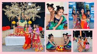 Glimpse of twins favorite bathukamma festival event at New Jersey ️