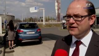 Hyundai bei der Eröffnung der OMV-Wasserstoff-Tankstelle Graz