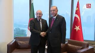 PRESIDENT TEBBOUNE RECEIVED BY COUNTERPART ERDOGAN AT HEADQUARTERS OF TURKISH PERMANENT MISSION TOUN