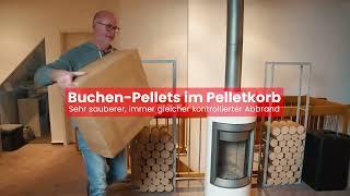 KS Buchen-Pellets im Pelletkorb