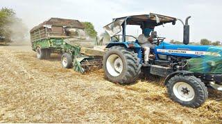 New Holland Tractor with Guru Nanak straw Reaper || vishavkarma Dirba