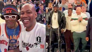 Stephon Marbury Fat Joe & 50 Cent Go Crazy At Knicks Game 1 Victory Over The Pacers! 