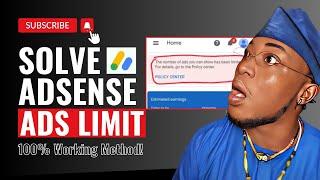 How to Solve Google Adsense Ad Limit in 2024 | 100% Working