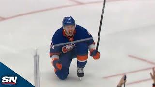 Mathew Barzal Tips Home OT Marker To Keep Islanders Alive