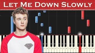 Alec Benjamin - Let Me Down Slowly | Piano tutorial + MIDI