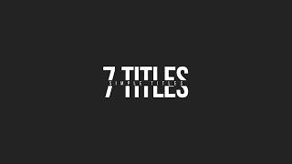 Minimal Motion Titles Motion Graphics Templates