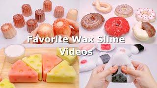 【ASMR】40分間割る️いろんなパキパキスライムたち【音フェチ】Favorite Wax Slime Videos 다양한 왁스 슬라임 요약