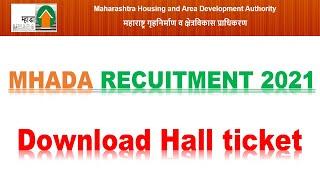 MHADA Recruitment 2021 Exam Hall Ticket