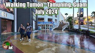 Walking Tumon - Tamuning, Guam from Street Side to Beach - July 2024