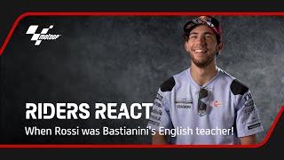 When Rossi was Bastianini's English teacher! | Rider Reacts