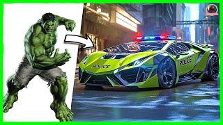 AVENGERS but LAMBORGHINI POLICE CARS - VENGERS  All Characters (marvel & DC) 2025 