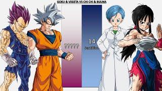 Goku & Vegeta VS Chi Chi & Bulma POWER LEVELS - Dragon Ball/Dragon Ball Z/Dragon Ball Super/UV