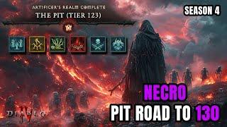 Pit Road to Pit 130! Minion Summoner Necro BLASTING - Season Diablo 4