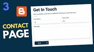 How To Add Custom Contact Us Page To Your Blogger Website
