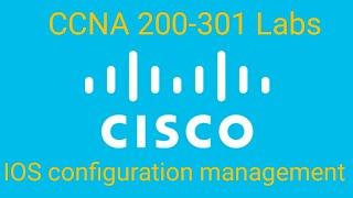 Cisco CCNA Packet Tracer  labs: - 3  IOS configuration managment  copy running-config startup config