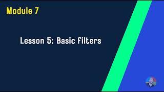 Module 7 : Lesson 5 Basic Filters | Excel Training for Beginners