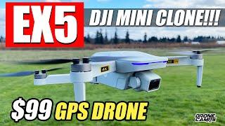 $99 DJI MINI 2 CLONE? - EACHINE EX5 4K GPS Drone - FULL REVIEW & FLIGHTS ️