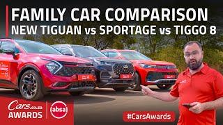 New VW Tiguan vs Chery Tiggo 8 Pro vs Kia Sportage - Family Car Category Comparison #CarsAwards