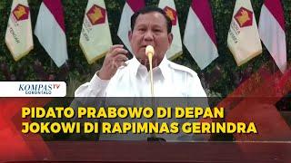 Pidato Prabowo depan Jokowi di Rapimnas Gerindra: Terima Kasih Pak Jokowi Kami di Belakang Bapak.