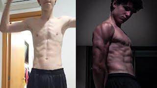 EVOLUÇÃO APÓS 1 ANO DE ACADEMIA (ECTOMORFO) 53KG-72KG