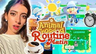 MON INCROYABLE ROUTINE DU MATIN dans ANIMAL CROSSING NEW HORIZONS ! ️