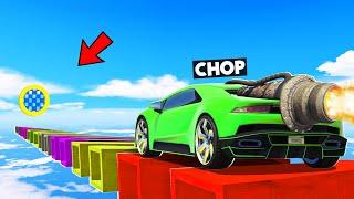 GTA 5 FACE TO FACE CHALLENGE BUT CHOP USE THE SUPER CAR TO WIN