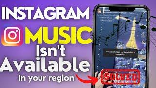 How to fix Instagram music isn't available in your region| Instagram music problem|Music not working