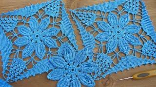 Очаровательные КВАДРАТНЫЕ МОТИВЫ вязание крючком МКSUPER Beautiful Pattern Crochet square motifs