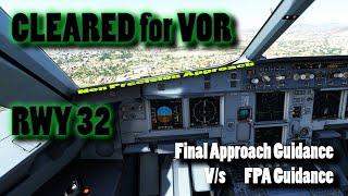 AIRBUS 320 : HOW TO DO A VOR APPROACH -4K