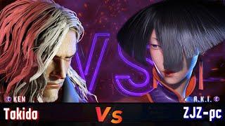 Street Fighter 6 Tokido (Ken) vs ZJZ-pc (A.K.I) | Rank Gameplay