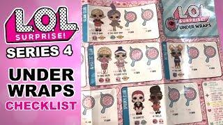 LOL Surprise UNDER WRAPS Checklist | L.O.L. Series 4 Eye Spy Decoder Tots Big Sisters FULL SET