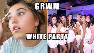 GRWM & Come To A White Outfit Party With Me, Hair, Skincare & Makeup! | Rosie McClelland