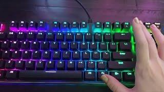 Black Shark RGB Mechanical Gaming Keyboard LED Backlit Wired Keyboard with Blue Switches, 104 Keys