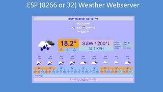 Tech Note 133 - ESP (8266 or 32) OWM Weather Webserver