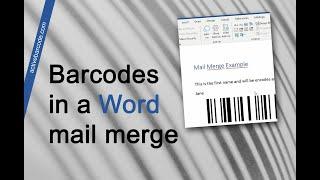 How to use barcodes in Word mail merge.