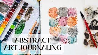 Abstract Art Journaling with Watercolors and Mark Making