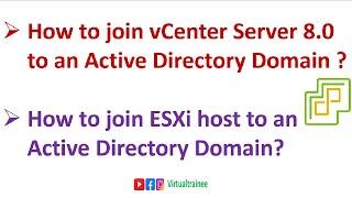 How to join vCenter Server to an Active Directory Domain ? | How to join vCenter 8.0 is in domain ?