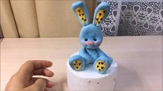 Зайчик из мастики  мастичный заяц How to make fondant bunny