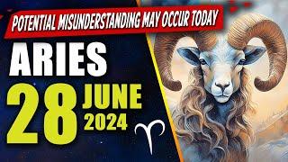 Aries ️ JUNE 28, 2024 - CAUTION! POTENTIAL MISUNDERSTANDING MAY OCCUR TODAY