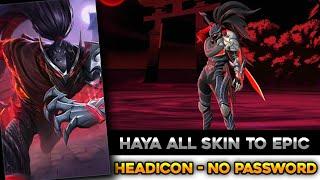 Script Hayabusa Epic | Replace All Skin | Full Sound & Effects Headicon | MLBB