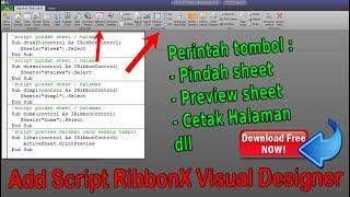 Aplikasi Gratis, MEMBUAT PERINTAH PADA CUSTOM MENU RIBBON OFFICE EXCEL (PART 2)