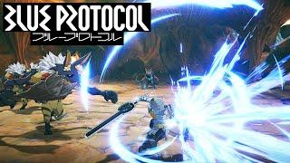 Blue Protocol PC MMO - JP Alpha Test - Aegis Fighter Leveling Gameplay